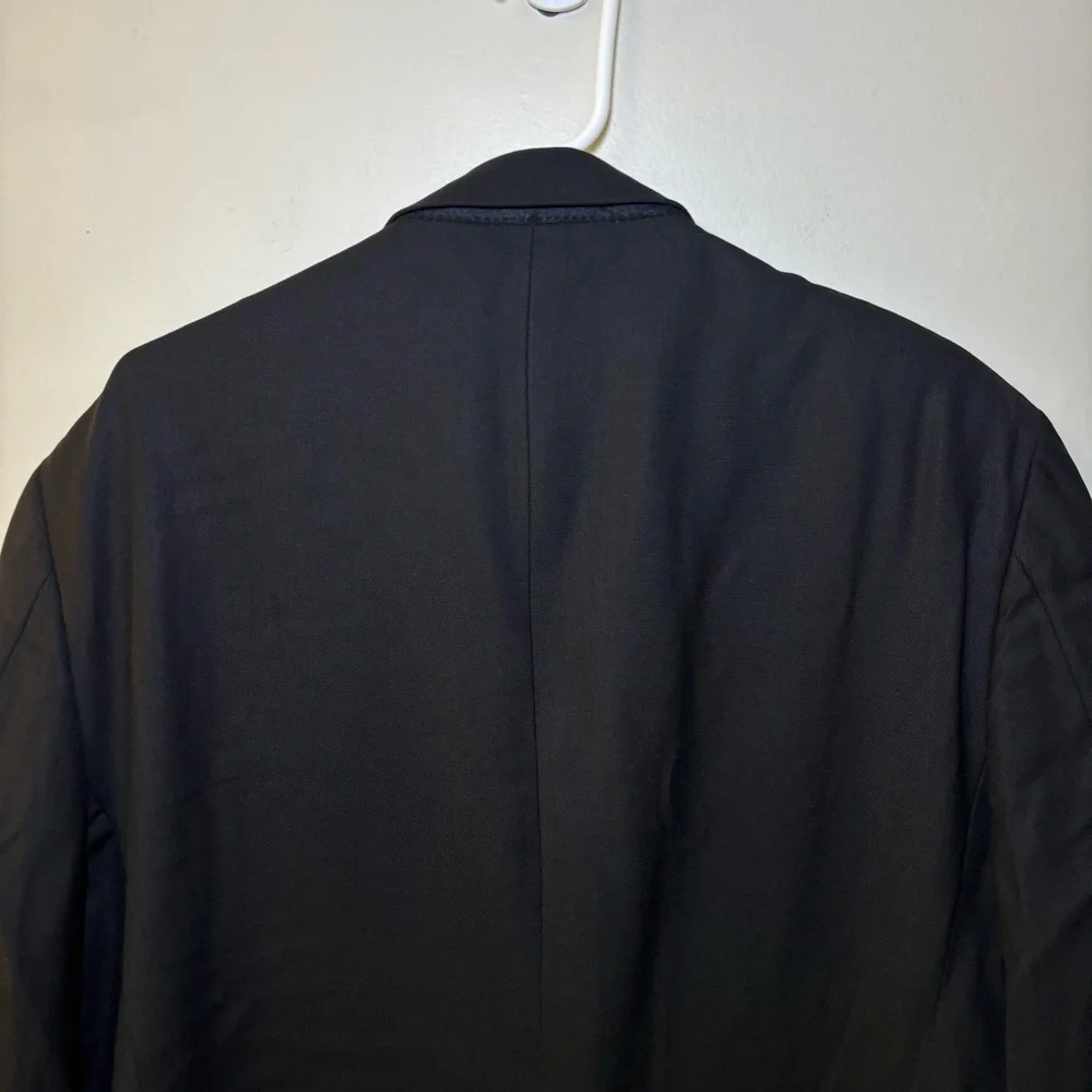 Joseph Abboud mens Black wool sport coat jacket blazer 43L Vintage Class…